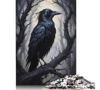 500 Pieces 'Raven Perch Jigsaw Puzzles for Adults Wooden Puzzles for Adults Puzzles Learning Educational Toys 500pcs (52x38cm)