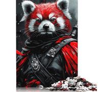 500 Pieces Red Panda Warrior Jigsaw Puzzles for Adults Jigsaw Puzzle for Family Time Brain Challenge 500pcs (52x38cm)