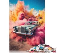 500 Pieces Retro Car Puzzles Jigsaw Adults Difficulty Jigsaw Puzzle Relaxing Games Toy 500pcs (52x38cm)
