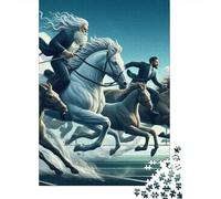 500 Pieces Riding Jigsaw Square Puzzle for Adults Wooden Puzzles Unique Challenge Games 500pcs (52x38cm)