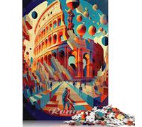 500 Pieces Rome Colosseum 4 Jigsaw Puzzles for Adults Puzzles Wooden Puzzles Jigsaw Puzzles for Adults Educational Game Challenge Toy 500pcs (52x38cm)