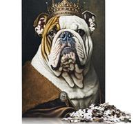 500 Pieces Royal Dog Paint Jigsaw Puzzle Adults Difficulty Puzzles Educational Toy Games Family Decoration 500pcs (52x38cm)