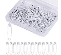 500 Pieces Safety Pins Small, 19mm Mini Safety Pins with Case Rust Resistant Safety Pins for Sewing Clothing DIY Craft Sewing Accessories Arts, Haberdashery Supplies(White)