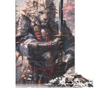 500 Pieces Samurai Lion Warrior Jigsaw Puzzle Difficulty Puzzle Education Games Toys 500pcs (52x38cm)