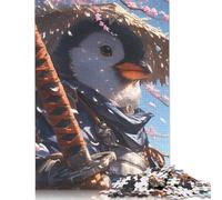 500 Pieces Samurai Penguin Puzzles Jigsaw Difficulty Puzzle Jigsaw Educational Games Toy 500pcs (52x38cm)