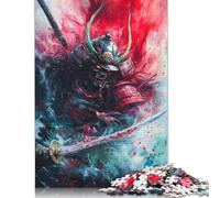 500 Pieces Samurai Warrior Art Jigsaw Square Puzzle for Adults Wooden Puzzles Unique Challenge Games 500pcs (52x38cm)