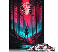 500 Pieces Scary Tree Forest Jigsaw Puzzle Adults Difficulty Puzzles Educational Toy Games Family Decoration 500pcs (52x38cm)