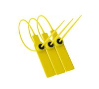 500 Pieces Security Seals Tamper Evident - 28cm PP+PE One-Time Use Plastic Seals with Steel Lock Core for Logistics, Shipping, Containers, Cash Bags(Yellow,Blank)