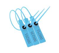 500 Pieces Security Seals Tamper Evident - 28cm PP+PE One-Time Use Plastic Seals with Steel Lock Core for Logistics, Shipping, Containers, Cash Bags(Blue,Encoding)