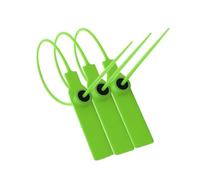 500 Pieces Security Seals Tamper Evident - 28cm PP+PE One-Time Use Plastic Seals with Steel Lock Core for Logistics, Shipping, Containers, Cash Bags(Green,Blank)