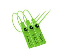 500 Pieces Security Seals Tamper Evident - 28cm PP+PE One-Time Use Plastic Seals with Steel Lock Core for Logistics, Shipping, Containers, Cash Bags(Green,Encoding)