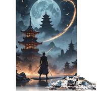 500 Pieces Shadow of The Samurai Puzzle for Adults Wooden Puzzles Educational Game Challenge Toy 500pcs (52x38cm)