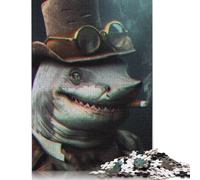 500 Pieces Shark Smoke Puzzles Jigsaw Adults Difficulty Jigsaw Puzzle Relaxing Games Toy 500pcs (52x38cm)