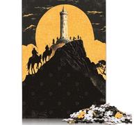 500 Pieces Silhouettes at The Tower Wood Puzzles Educational Puzzles Toys for Boys And Girls Christmas And Birthday Gifts 500pcs (52x38cm)