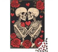 500 Pieces Skeleton_lovers Jigsaw Puzzle Puzzles for Adults Puzzle for Adults And Teenager 500pcs (52x38cm)