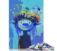 500 Pieces Smile Children Paint Jigsaw Square Puzzle for Adults Wooden Puzzles Unique Challenge Games 500pcs (52x38cm)