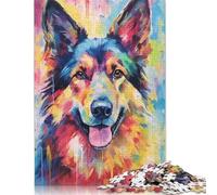 500 Pieces Smiling German Shepherd Puzzle Jigsaw Difficulty Puzzle Jigsaw Educational Game Toy 500pcs (52x38cm)