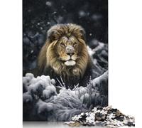 500 Pieces Snow Lion Puzzle Jigsaw Adults Puzzles Difficulty Jigsaw Educational Game Toy 500pcs (52x38cm)