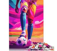 500 Pieces Soccer Player in Vivid Colors Puzzles Wooden Puzzle for Adults And Teenager Puzzling for Gift 500pcs (52x38cm)