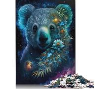 500 Pieces Space Animal Koala Puzzle Jigsaw, Difficulty Puzzle Jigsaw Educational Game Toy Family Decoration 500pcs (52x38cm)
