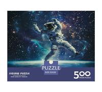 500 Pieces Space Astronaut Creative Square Jigsaw Puzzles for Adults And Wooden Puzzles Challenging Game 500pcs (52x38cm)
