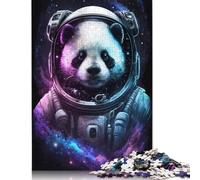 500 Pieces Space Astronaut Panda Jigsaw Puzzles Difficulty Jigsaw Puzzles Education Games Toys 500pcs (52x38cm)