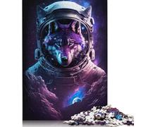 500 Pieces Space Astronaut Wolf Puzzles Jigsaw Adults Difficulty Jigsaw Puzzle Relaxing Games Toy 500pcs (52x38cm)