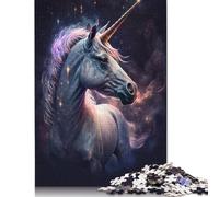 500 Pieces Space Unicorn Jigsaw Puzzles Adults Difficulty Puzzles Strengthen Relationships between Family Members 500pcs (52x38cm)