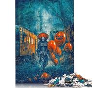 500 Pieces Spooky Halloween Clown Jigsaw Puzzles Wooden Puzzles for Adults & Teenager Brain Teaser Puzzles For Adults 500pcs (52x38cm)