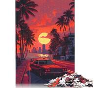 500 Pieces Sports Car in The Evening Sun Puzzles Jigsaw Difficulty Puzzle Jigsaw Educational Games Toy 500pcs (52x38cm)