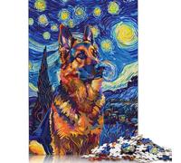 500 Pieces Starry Night German Dog Puzzle for Adults Puzzles for Adults & Teenager Secret Santa Gifts 500pcs (52x38cm)