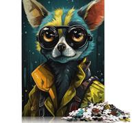 500 Pieces Steampunk Lemur Elegance Jigsaw Puzzles for Adults Wooden Puzzles for Adults Teenager Man Woman Gift 500pcs (52x38cm)