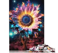 500 Pieces SunFlower Cosmic Galaxy Puzzle Jigsaw Difficulty Puzzle Jigsaw Educational Game Toy 500pcs (52x38cm)