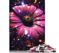500 Pieces Sunflower Neon Cosmic Glow Jigsaw Puzzles Adults Difficulty Jigsaw Puzzles Education Toys Games 500pcs (52x38cm)