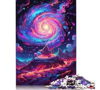 500 Pieces Swirling Galaxy Puzzles Jigsaw Difficulty Puzzle Jigsaw Educational Games Toy 500pcs (52x38cm)