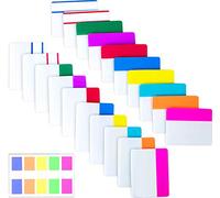 500 Pieces Tabs 2 Inch Sticky Index Tabs, Writable and Repositionable File Tabs Flags Colored Page Markers Labels for Reading Notes, Books and Classify Files, 21 Sets 10 Colors