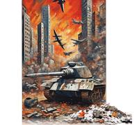 500 Pieces The Challenger 2 Tank Puzzle, Puzzle Jigsaw Puzzles Challenge Jigsaw Puzzle Impossible Puzzle Game for Adults 18+ 500pcs (52x38cm)