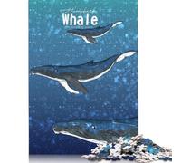 500 Pieces The Humpback Whales Creative Square Jigsaw Puzzles for Adults And Wooden Puzzles Challenging Game 500pcs (52x38cm)