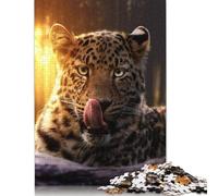 500 Pieces The Leopard Cub for Adults Difficult Jigsaw Wooden Puzzle for Adults Christmas Eve Gifts 500pcs (52x38cm)