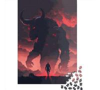 500 Pieces The Minotaur Jigsaw Square Puzzle for Adults Wooden Puzzles Unique Challenge Games 500pcs (52x38cm)