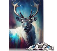 500 Pieces The Wandering Reindeer Jigsaw Puzzles for Adults Puzzles Wooden Puzzles Jigsaw Puzzles for Adults Educational Game Challenge Toy 500pcs (52x38cm)