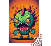 500 Pieces Tiny Evil Monster Creature Square Jigsaw Puzzles for Adults And Wooden Puzzles Children Puzzles 500pcs (52x38cm)
