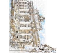 500 Pieces Trevi Fountain Rome Italy Creative Square Wooden Jigsaw Puzzles for Adults Educational Game Challenge Toy 500pcs (52x38cm)