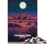 500 Pieces Uluru-Kata Tjuta National Park Square Jigsaw Puzzles for Adults And Wooden Puzzles Children Puzzles 500pcs (52x38cm)