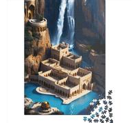 500 Pieces Underground River Palace Square Jigsaw Puzzles for Adults And Wooden Puzzles 500pcs (52x38cm)