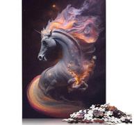 500 Pieces Unicorn Out Of Stars Puzzle for Adults Wooden Puzzles Educational Game Challenge Toy 500pcs (52x38cm)