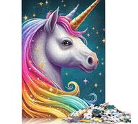 500 Pieces Unicorn Sweet Creative Square Jigsaw Puzzles for Adults And Wooden Puzzles Challenging Game 500pcs (52x38cm)
