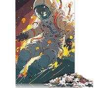 500 Pieces Vintage Astronaut Jigsaw Puzzles Difficulty Jigsaw Puzzles Education Games Toys 500pcs (52x38cm)