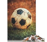 500 Pieces Vintage Soccer Ball for Adults Difficult Jigsaw Puzzles Puzzles for Teenagers Gifts for Adults Puzzles 500pcs (52x38cm)