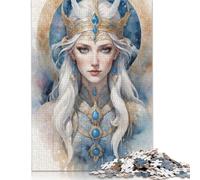 500 Pieces Watercolor Fantasy Queen Puzzle Adult Jigsaw Puzzle Relax Puzzles Games 500pcs (52x38cm)
